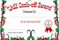 Chili Award Categories – Google Search | Chili Cook Off for Chili Cook Off Certificate Template