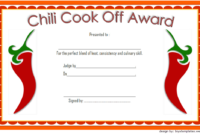 Chili Cook Off Award Certificate Template Free 2 | Chili in Chili Cook Off Certificate Templates