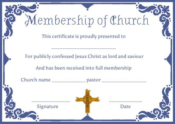 Christian Certificate Template (12) - Templates Example for Christian Certificate Template
