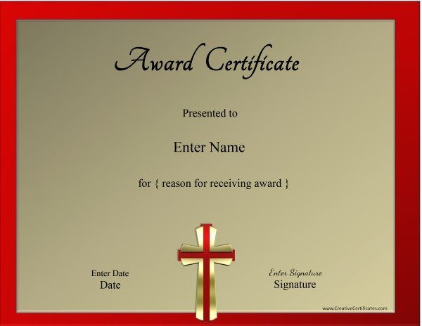 Christian Certificate Template - Customizable regarding New Christian Certificate Template