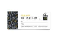 Christmas Wishes Gift Certificate Template Design within Indesign Gift Certificate Template