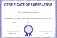 Class Superlative Certificate Template | Certificate in Best Bravery Certificate Template 10 Funny Ideas