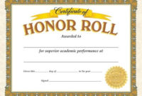 Classic Certificates, Honor Roll, T11307 | Certificate within Certificate Of Honor Roll Free Templates
