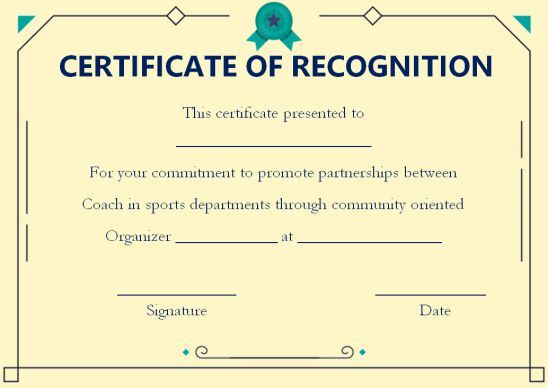Coach Certificate Of Appreciation: 9 Professional Templates within Best Coach Certificate Template Free 9 Designs