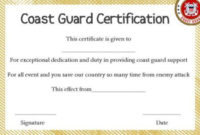 Coast Guard Officer Promotion Certificate Template within Quality Officer Promotion Certificate Template