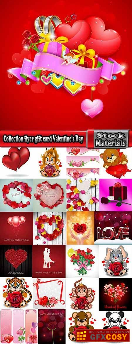 Collection Flyer Gift Card Valentine&amp;#039;S Day Invitation Card with Valentine Gift Certificates Free 7 Designs