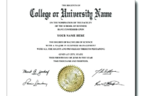 College Graduation Certificate Template (5) – Templates pertaining to Best University Graduation Certificate Template