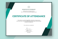 Conference Certificate Of Attendance Template (7 with Fresh Blessing Certificate Template Free 7 New Concepts
