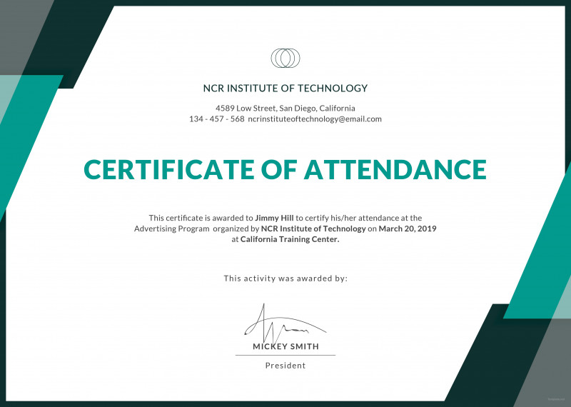 Conference Certificate Of Attendance Template Awesome within Conference Certificate Of Attendance Template