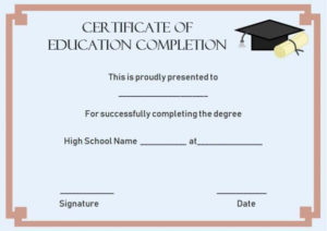 Continuing Education Certificate Of Completion Template intended for Ceu Certificate Template