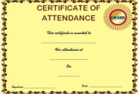 Course Attendance Certificate Template : 10+Editable Word regarding Attendance Certificate Template Word