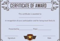 Crazy Most Likely To Award | Most Likely To Awards, Award in Best Most Likely To Certificate Template Free
