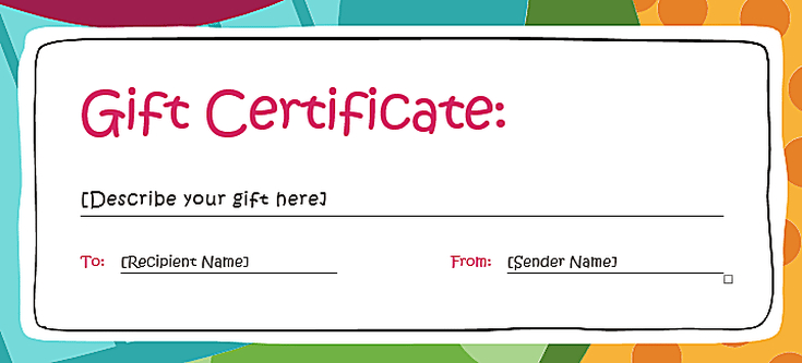 Create A Gift Certificate With These Free Microsoft Word within Quality Microsoft Gift Certificate Template Free Word