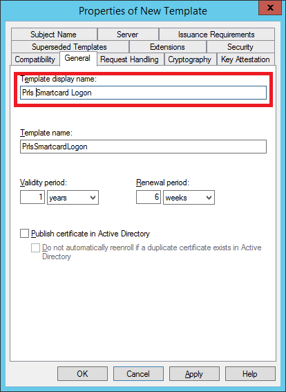 Create A Smartcard Logon Certificate Template within Fresh Active Directory Certificate Templates