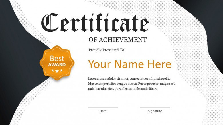 Creative Certificate Template | Free Powerpoint Template for Powerpoint Certificate Templates Free Download