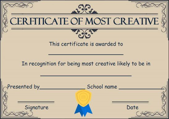 Creative Most Likely To Award | Most Likely To Awards, Award in Most Likely To Certificate Template Free