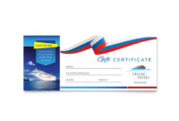 Cruise Travel Gift Certificate Template Design within Unique Travel Gift Certificate Templates