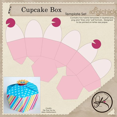 Cupcake Box Template Free Download More At Recipins for Cupcake Certificate Template Free 7 Sweet Designs