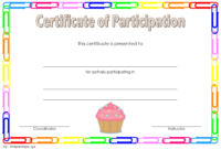 Cupcake Wars Certificate Of Participation Free 1 for Quality Cupcake Certificate Template Free 7 Sweet Designs