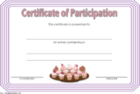 Cupcake Wars Certificate Of Participation Free 2 | Cupcake pertaining to Quality Cupcake Certificate Template Free 7 Sweet Designs