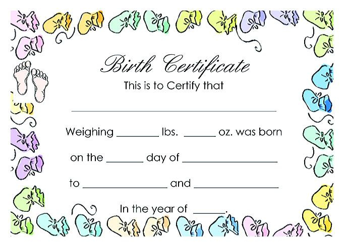 Cute Looking Birth Certificate Template , Birth Certificate regarding Unique Cute Birth Certificate Template