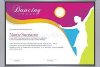 Dance Award Certificate Stock Illustrations – 24 Dance Award inside Dance Award Certificate Template