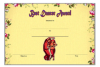 Dance Award Certificate Template Free (1St Idea) | Awards with Quality Dance Award Certificate Template