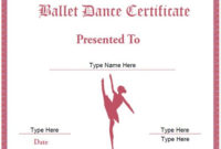 Dance Certificate Template | Certificate Templates throughout Quality Physical Fitness Certificate Template 7 Ideas
