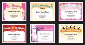 Dance Certificate Templates | Dancing Award Certificates for Best Dance Certificate Template