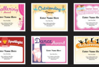 Dance Certificate Templates | Dancing Award Certificates with regard to Quality Dance Award Certificate Templates