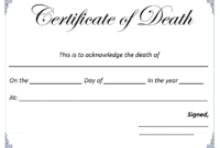 Death Certificate Template – Microsoft Word Templates pertaining to Death Certificate Template