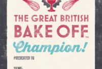 Design Context: What Is Good – British Bake Off Party Pack inside Best Bake Off Certificate Templates