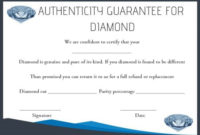 Diamond Certificate Of Authenticity Template | Simple Words within Certificate Of Authenticity Templates