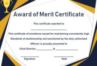 District Award Of Merit Certificate Template: 10 Free And in Merit Award Certificate Templates