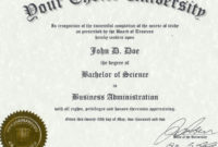 Doctorate Degree: Fake Doctorate Degree Template inside Doctorate Certificate Template