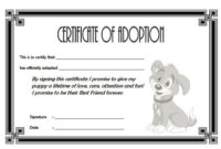 Dog Adoption Certificate Free Printable (1St Design) | Pet within Dog Adoption Certificate Editable Templates