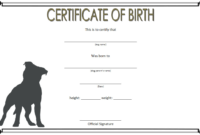 Dog Birth Certificate Template Free 2 | Dog Birth, Birth intended for Unique Puppy Birth Certificate Template