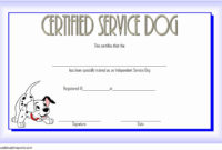 Dog Training Certificate Template Best Of Service Dog throughout Best Service Dog Certificate Template Free 7 Designs