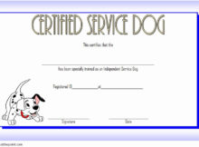 Dog Training Certificate Template Best Of Service Dog throughout Best Service Dog Certificate Template Free 7 Designs