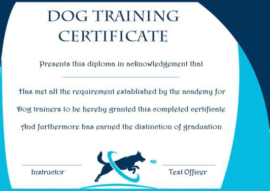 Dog Training Gift Certificate Template | Training within Dog Obedience Certificate Template