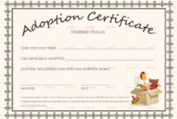 Doll Adoption Certificate Template Inside Pet Adoption throughout New Toy Adoption Certificate Template