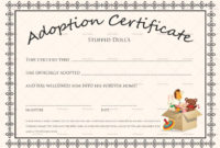 Doll Adoption Certificate Template Throughout Pet Adoption for Unique Pet Adoption Certificate Template