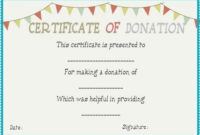 Donation In Honor Of Certificate Template | Donation Letter intended for Quality Donation Certificate Template