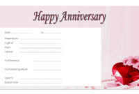 Download 2020 Template Ideas Of Anniversary Gift Certificate intended for Quality Anniversary Gift Certificate