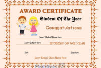 Download Printable Student Of The Year Award Certificate in Quality Student Of The Year Award Certificate Templates