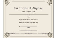 Downloadable Baptism Certificates Baptism Certificate Word within Baptism Certificate Template Word Free