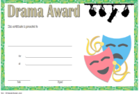 Drama Award Certificate Template Free 4 | Certificate with Drama Certificate Template Free 10 Fresh Concepts