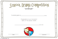 Drama Competition Certificate Template Free 3 in Drama Certificate Template Free 10 Fresh Concepts