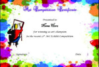 Drawing Competition Certificate | Max Installer for Best Drawing Competition Certificate Template 7 Designs