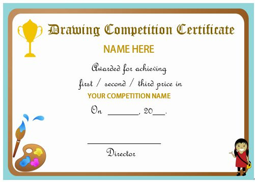 Drawing Competition Certificate | Max Installer intended for Drawing Competition Certificate Template 7 Designs